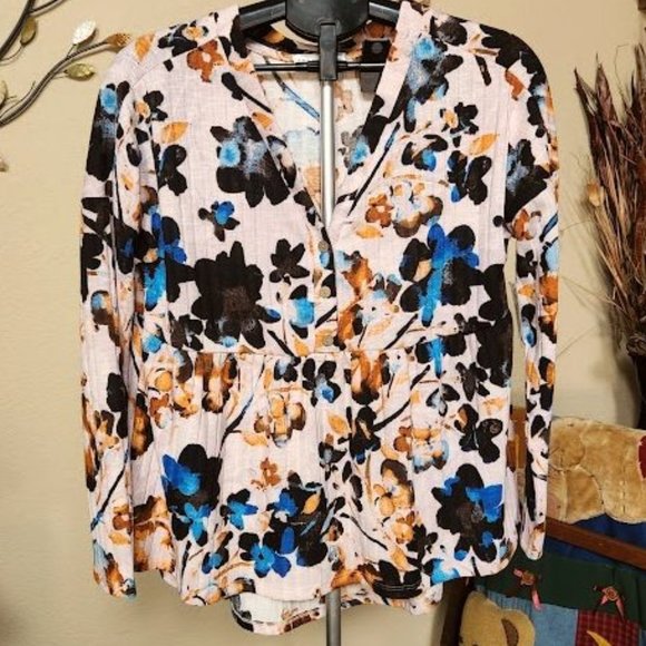 NWT Retrology sz Medium pink floral knit tunic - Picture 1 of 3